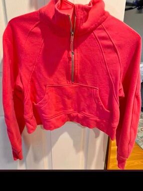 lululemon athletica Cropped Half-Zip Pullover - Bright Pink